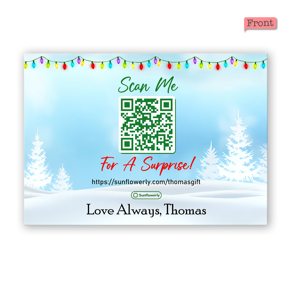 Merry Christmas Elves - Personalized QR Greeting Card
