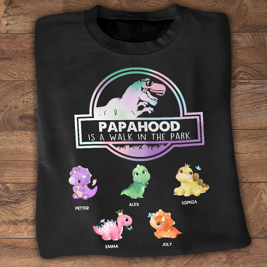 Fatherhood Is A Walk - Gift for dad, grandpa - Personalized T-shirt And Hoodie