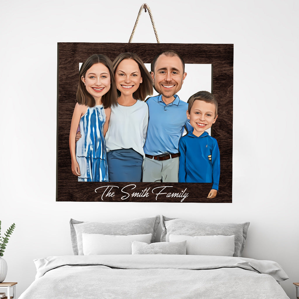 Our Family - Personalized Family Custom Shaped Wood Sign