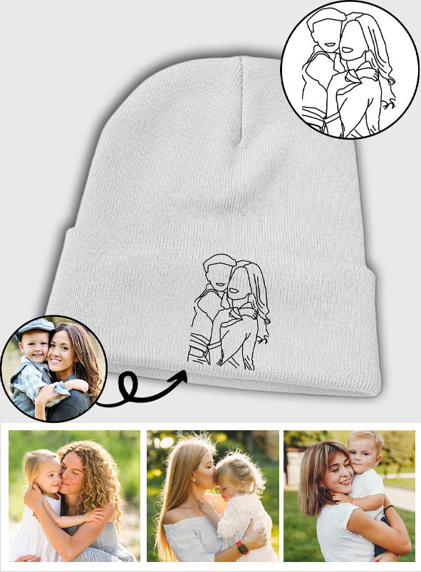 Custom Photo - Personalized Step Mom Embroidered Beanie