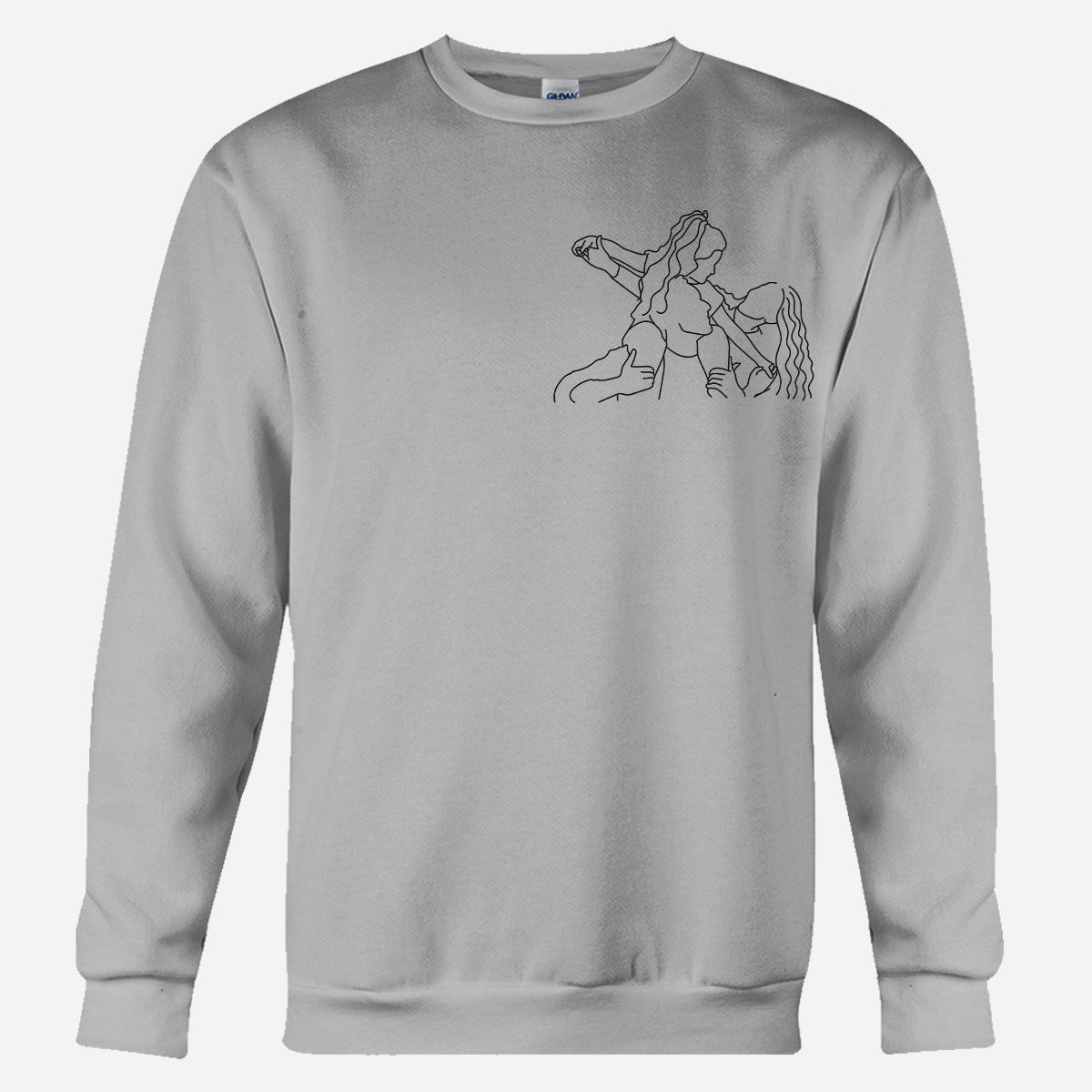 Custom Line Art - Personalized Family Embroidered Sweater