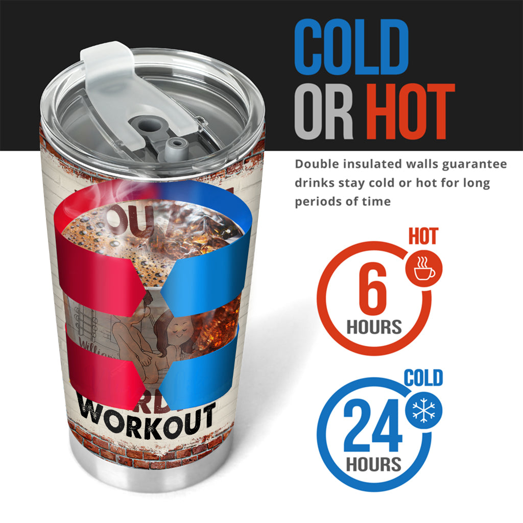 Cardio Workout - Personalized Couple Tumbler