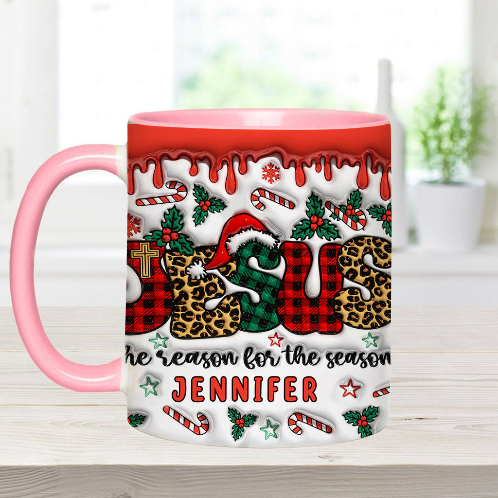 The Reason For The Season - Personalized Christian Accent Mug