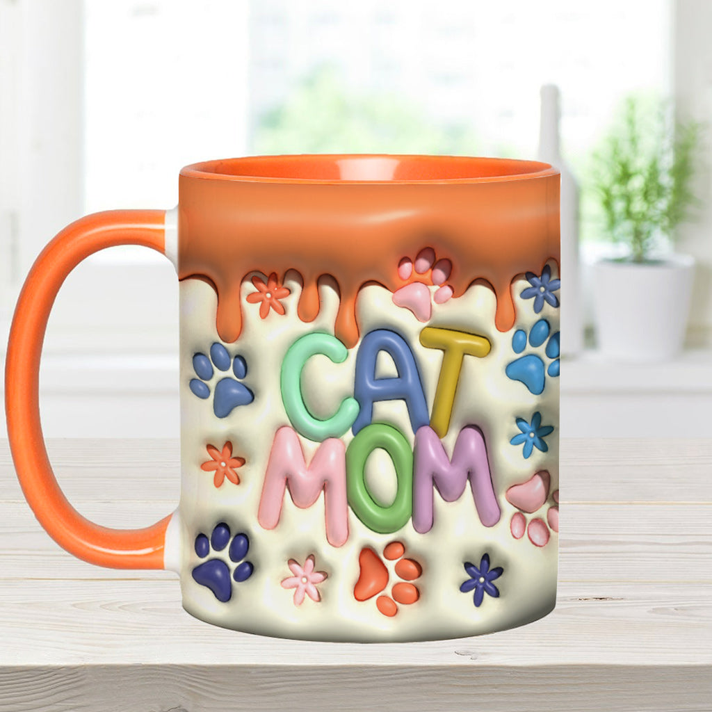 Dog Mom Cat Mom Dog Dad Cat Dad - Personalized Dog Accent Mug