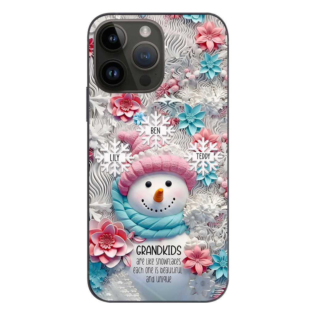 Grandkids Are Like Snowflakes - Gift for grandma - Personalized Phone Case