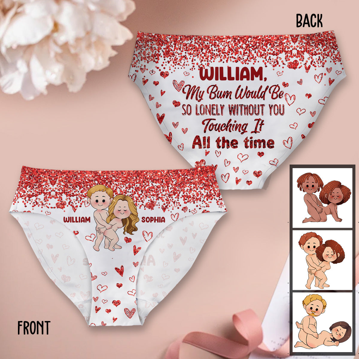 My Bum Would Be So Lonely Without You - gift for husband, wife, boyfriend, girlfriend - Personalized Women's Briefs