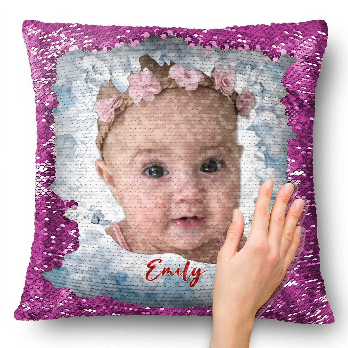 My Kids - Personalized Kid Sequin Pillow Cover