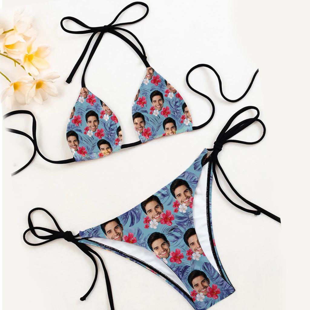 You And Me We Got This - Personalized Sea Lover Triangle Bikini Swimsuit And Men Shorts