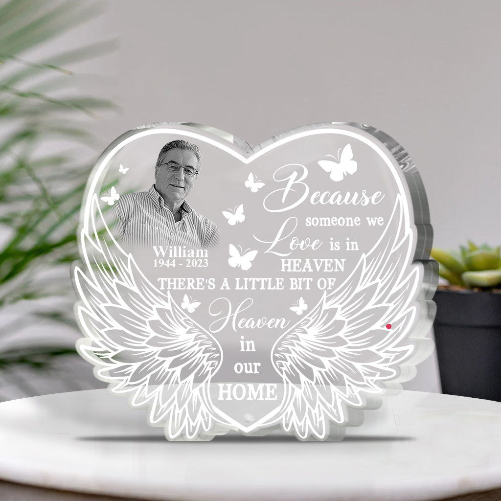 Someone We Love Is In Heaven - Personalized Memorial Custom Shaped Acrylic Plaque