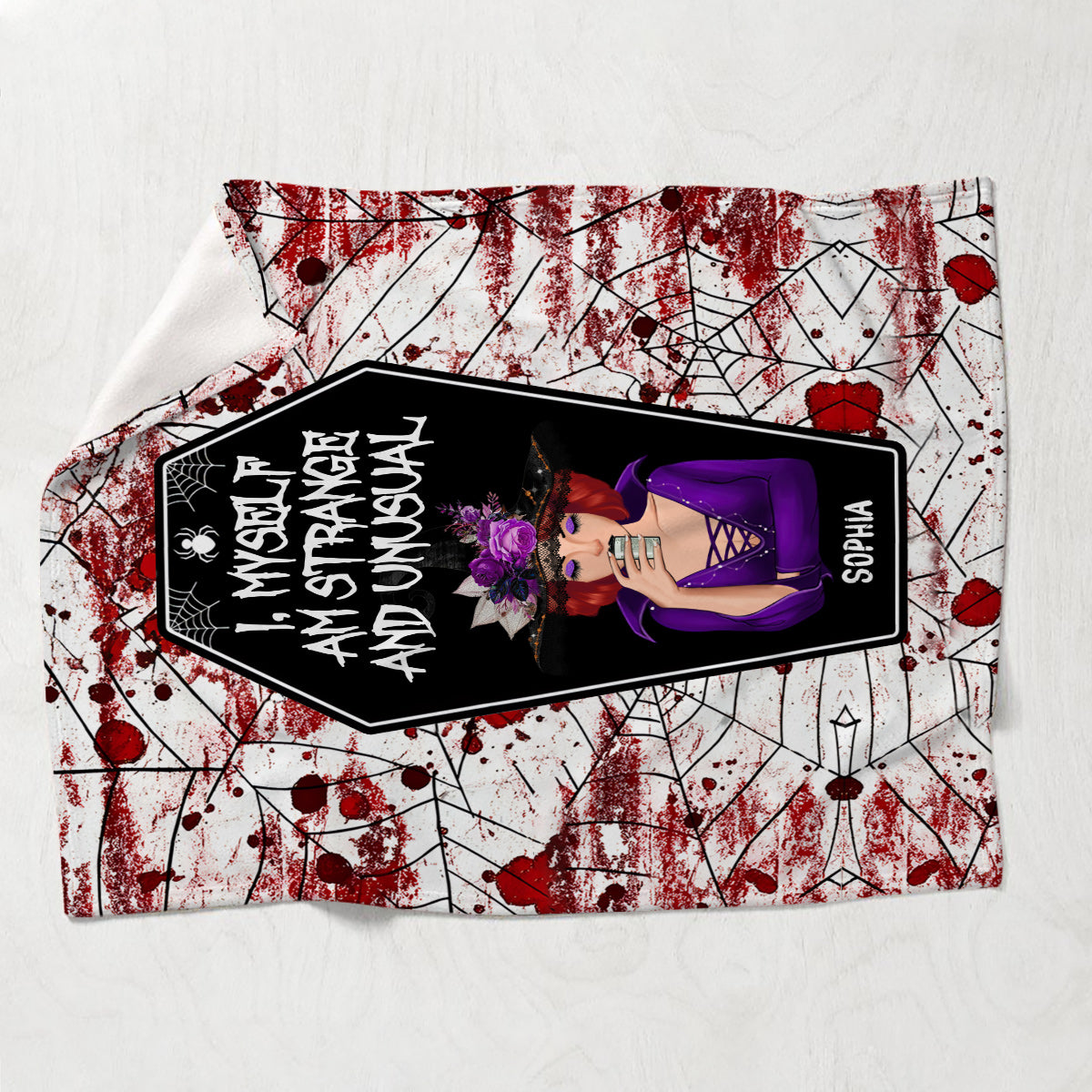 I Myself Am Strange and Unusual - Personalized Witch Blanket