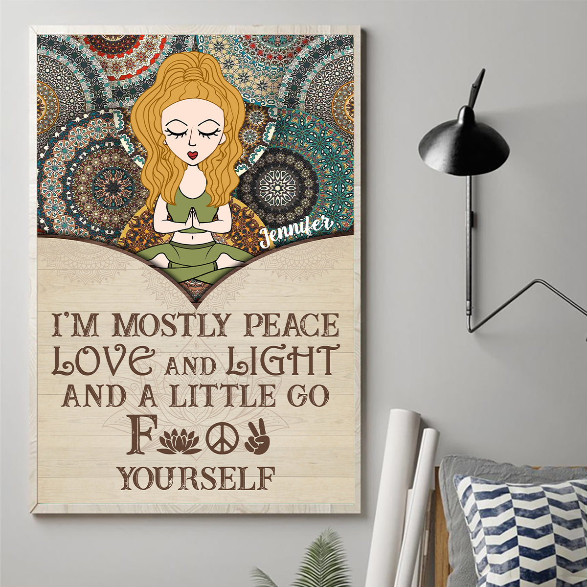 I'm Mostly Peace - Personalized Yoga Canvas And Poster