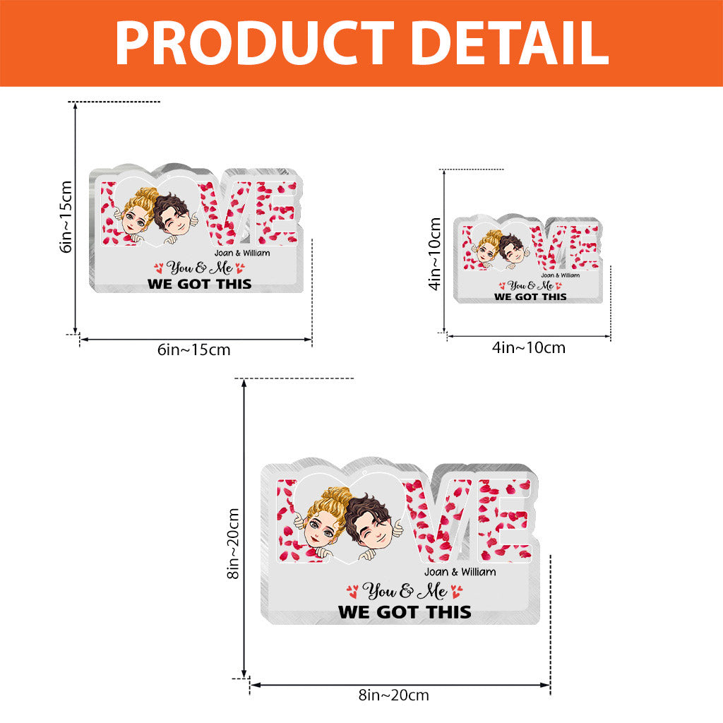 This Is Us - Couple gift for husband, wife, boyfriend, girlfriend, dog lover - Personalized Custom Shaped Acrylic Plaque