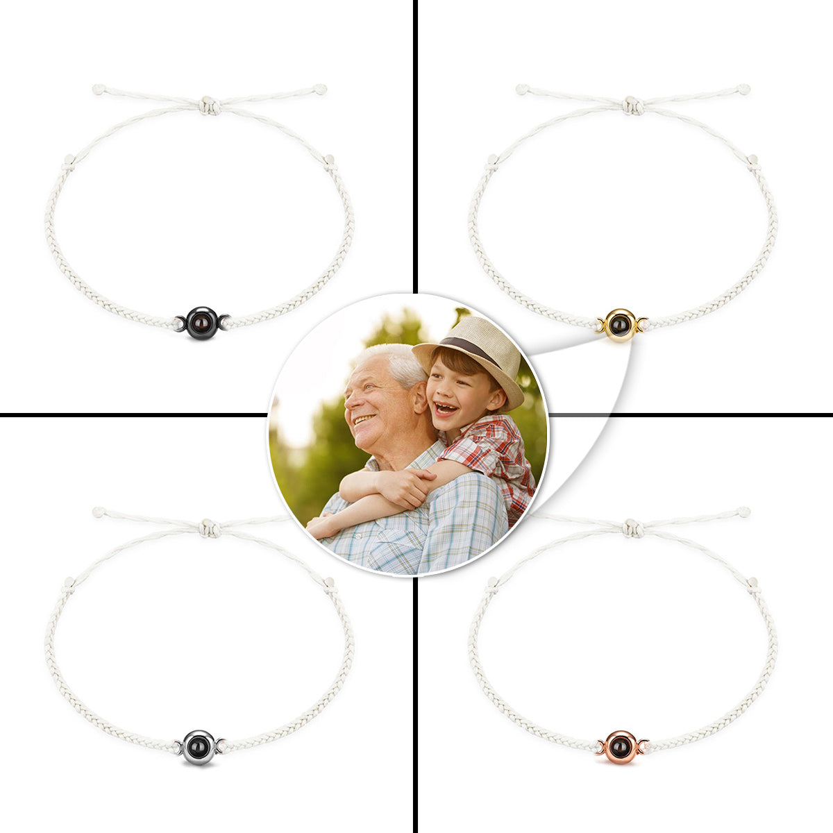 Love Grandpa - Gift for grandpa - Personalized Projection Bracelet