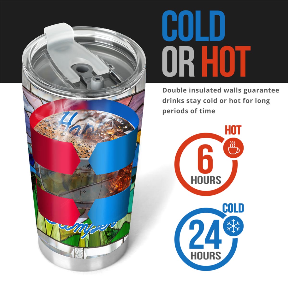 Happy Camper - Personalized Camping Tumbler