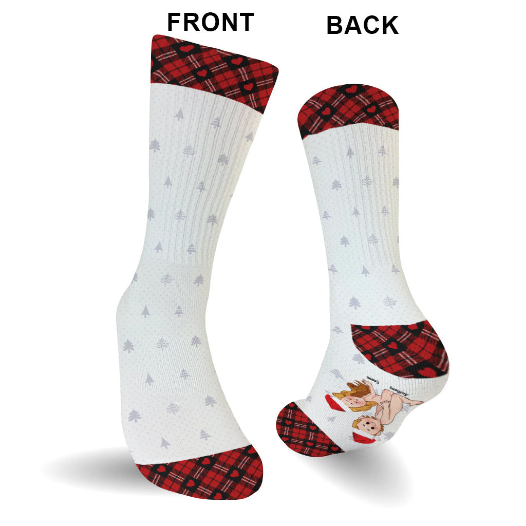 Christmas Is Coming - Personalized Couple Socks
