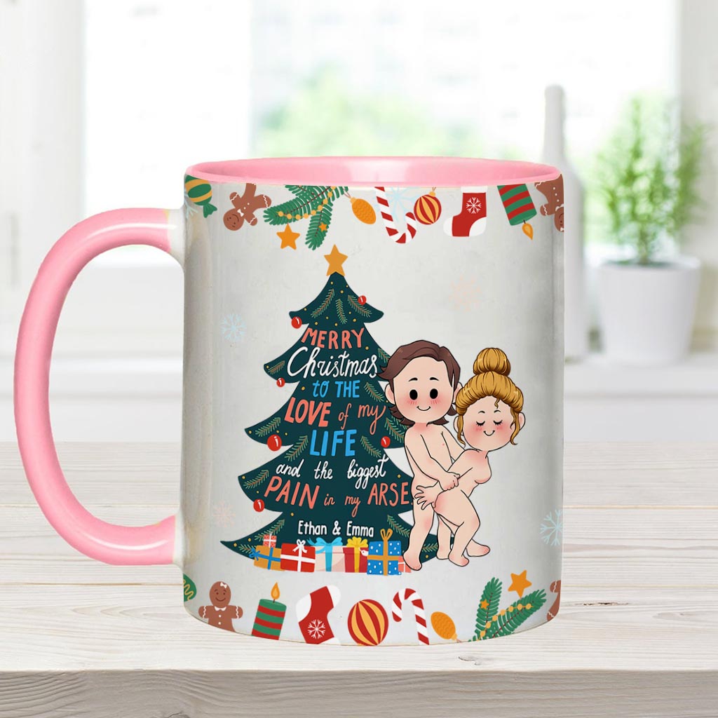 Merry Christmas To The Love Of My Life - Personalized Couple Accent Mug