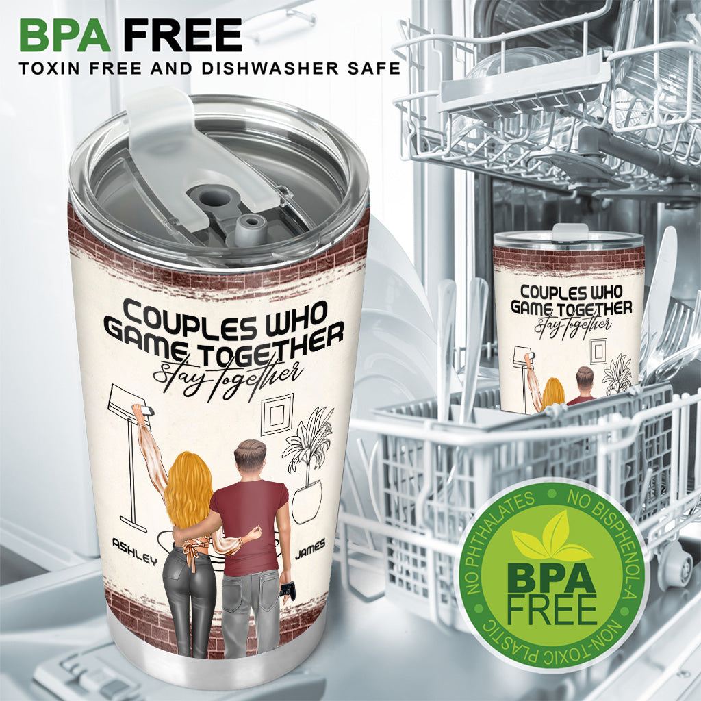 Couples Who Game Together Stay Together - Personalized Video Game Tumbler