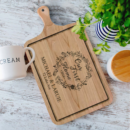 Our Frist Home - Personalized Housewarming Cutting Board