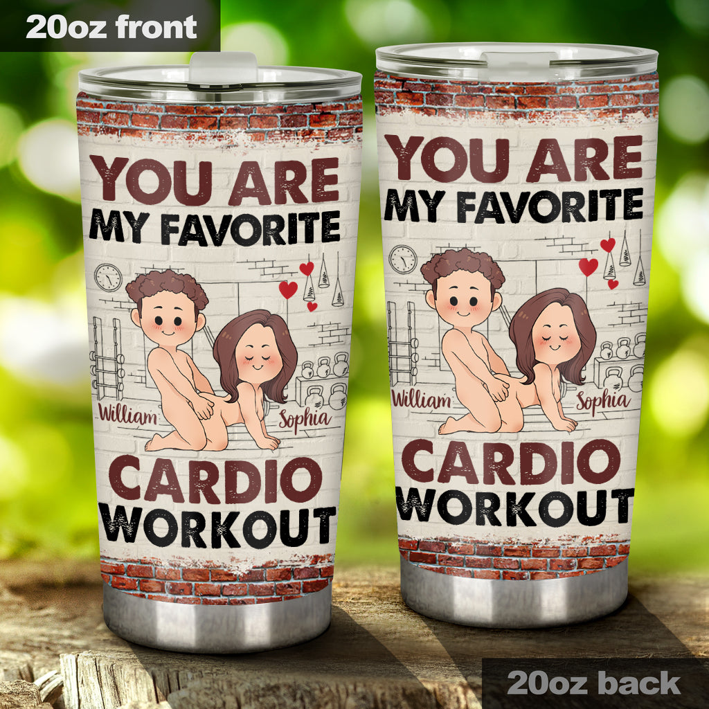 Cardio Workout - Personalized Couple Tumbler
