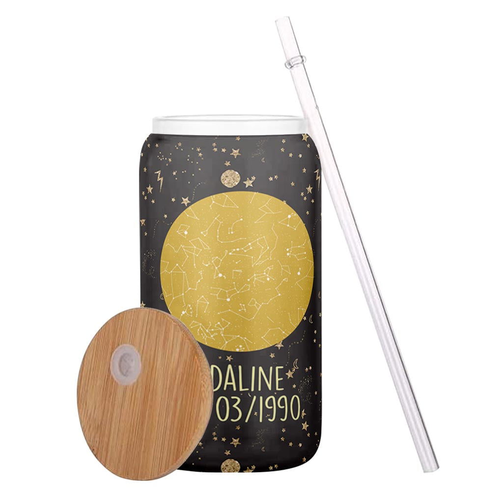 Zodiac Sign - Personalized Horoscope Can Glass