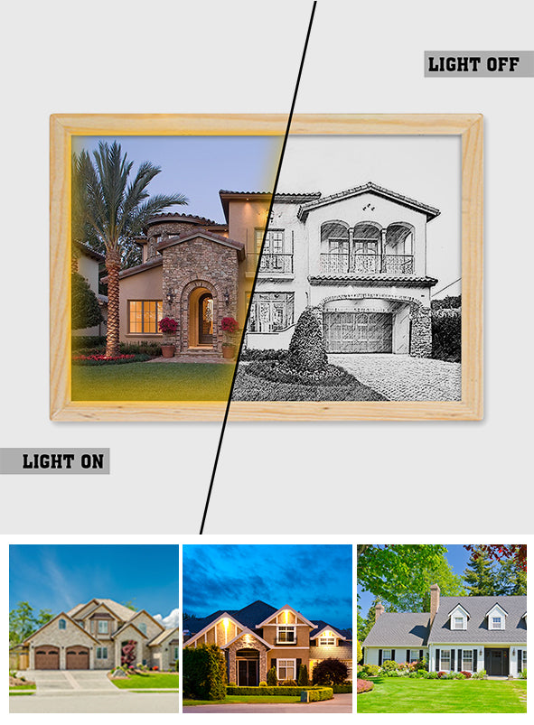 Our Home - Personalized Housewarming Light Photo Frame