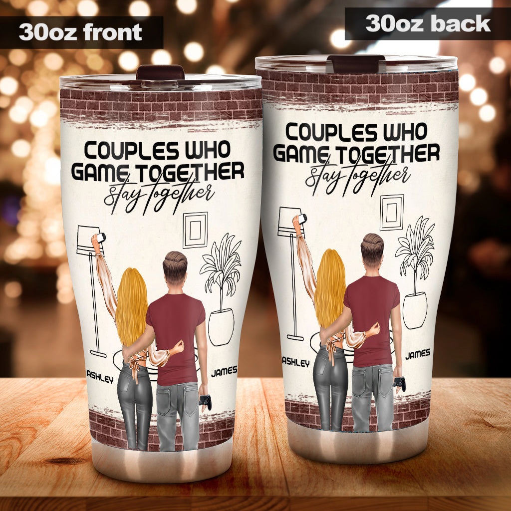 Couples Who Game Together Stay Together - Personalized Video Game Tumbler