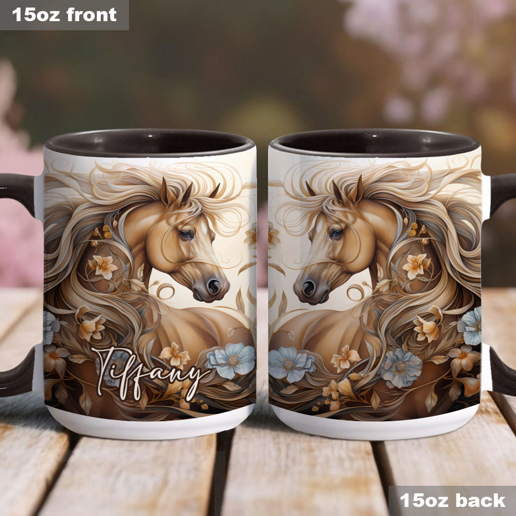 Love Horses - Personalized Horse Accent Mug