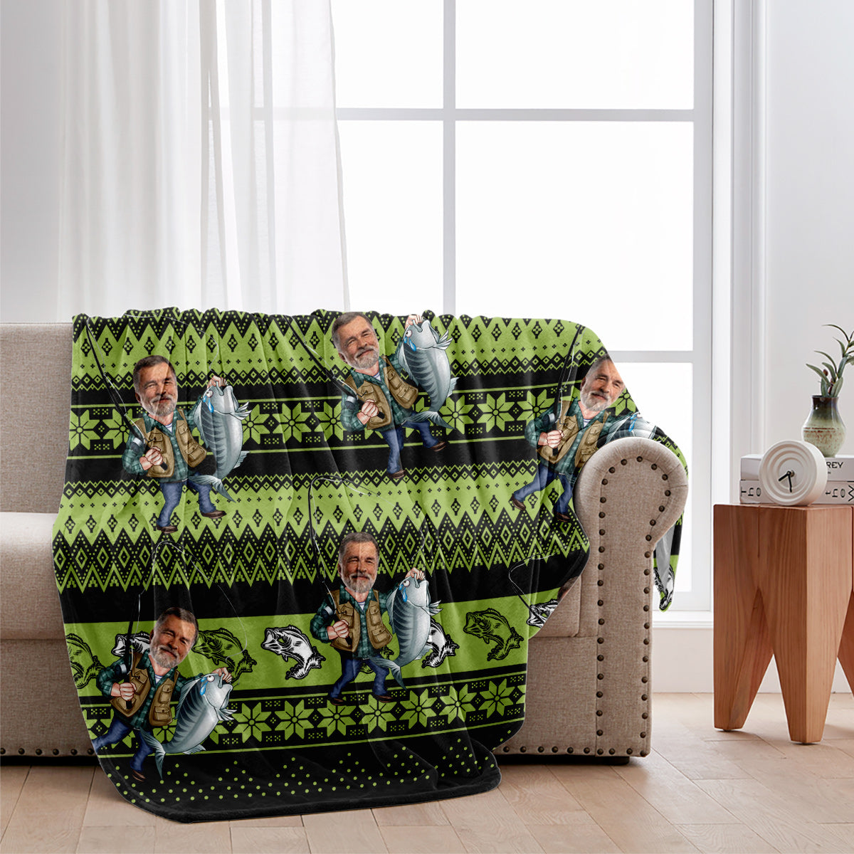 Love Fishing - Personalized Fishing Blanket