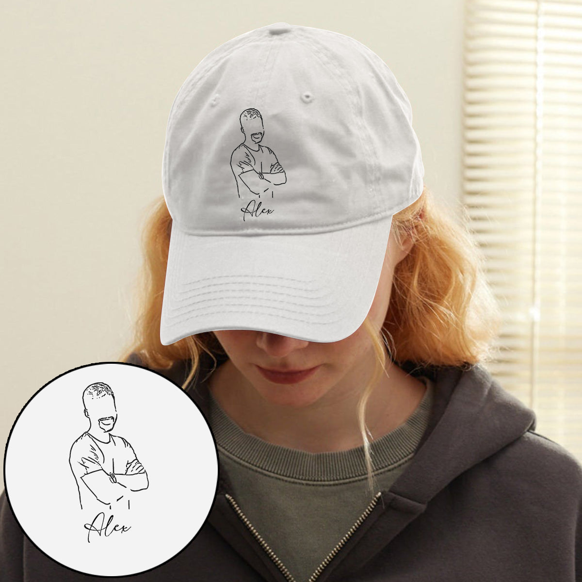 Custom Photo - Personalized Uncle Embroidered Classic Cap