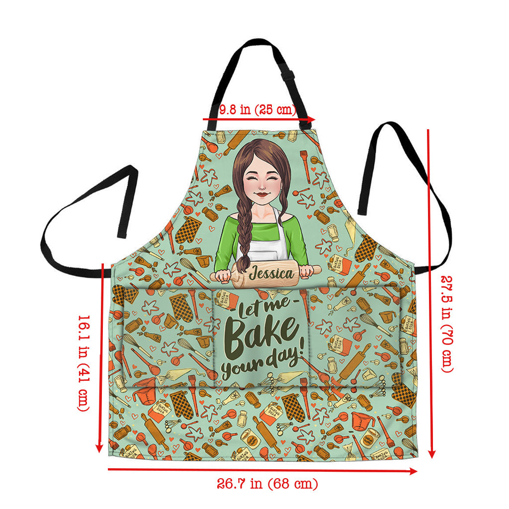 Let Me Bake Your Day - Personalized Baking Apron