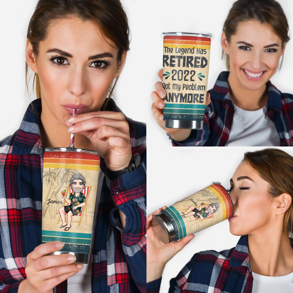 The Legend Has Retired - Personalized Retired Tumbler