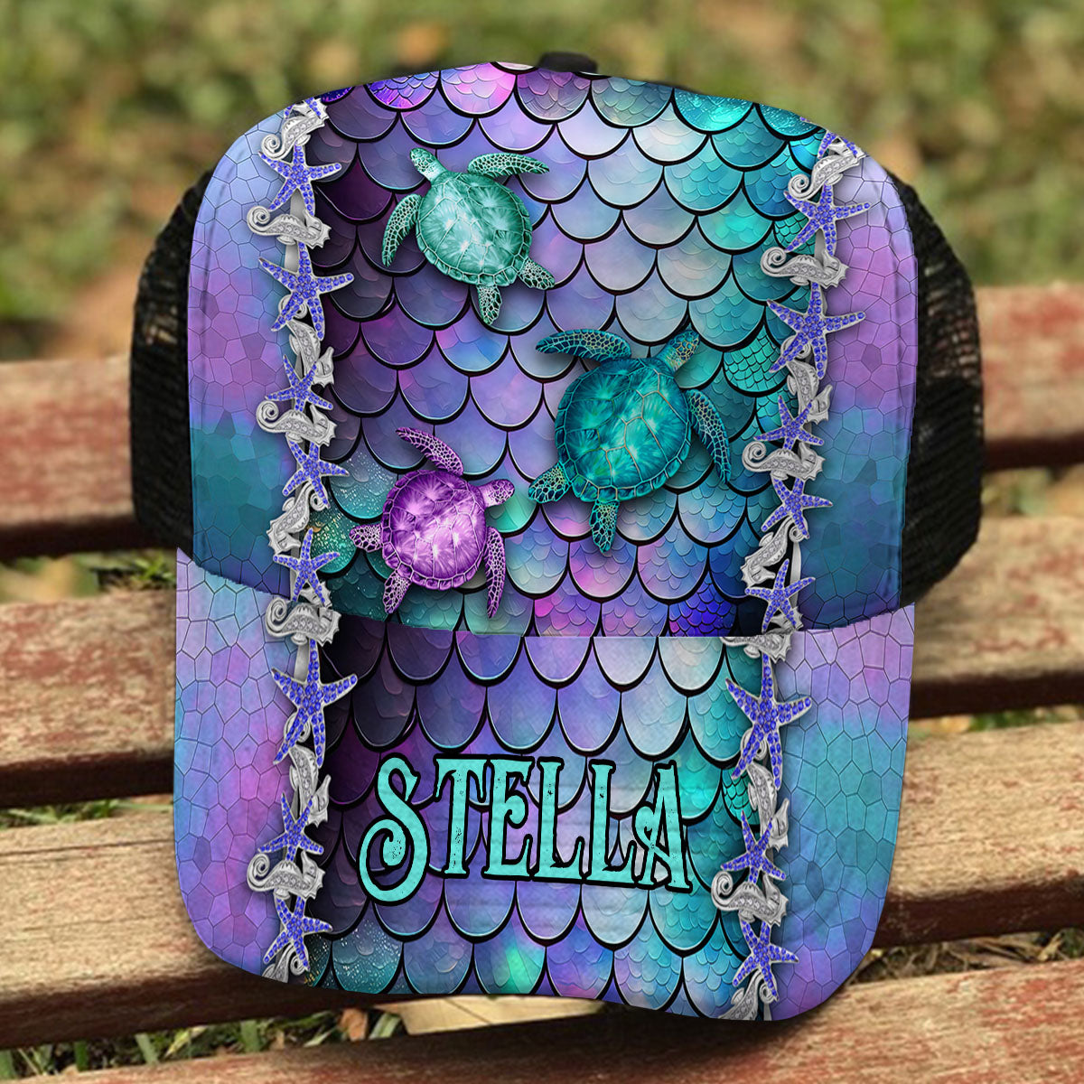 Legend Of The Blue Ocean - Personalized Turtle Trucker Hat