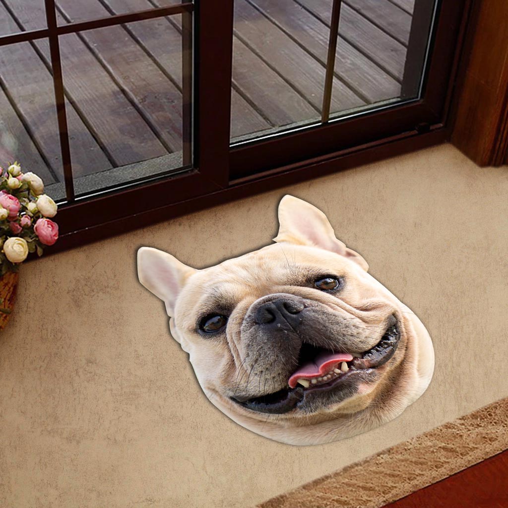 Customized Funny Pet Portrait - Personalized Dog Shaped Doormat