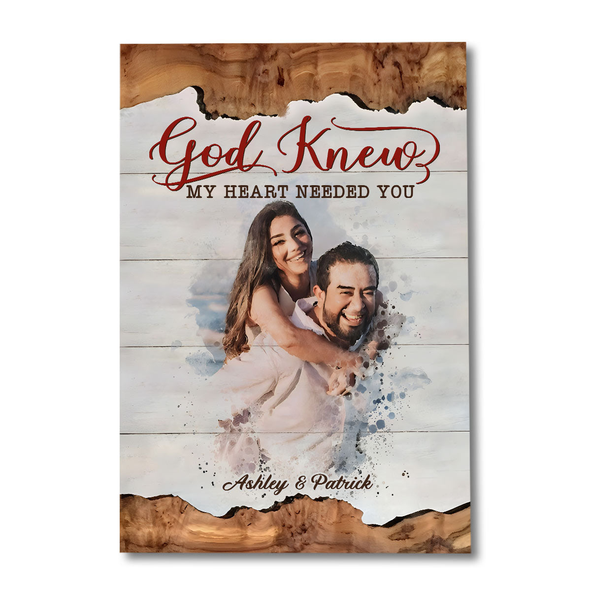 God Knew My Heart Needed You - Personalized Couple Canvas And Poster