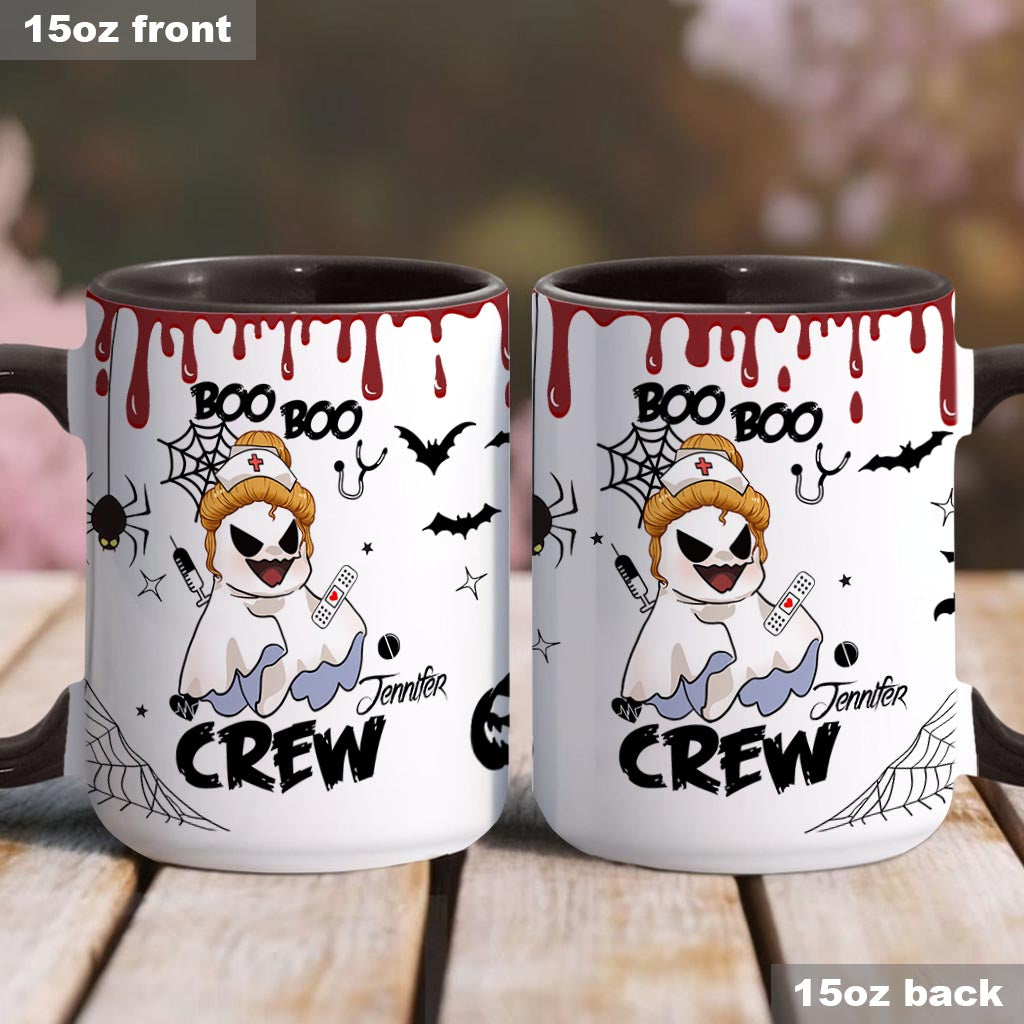 Boo Boo Crew - Personalized Nurse Accent Mug