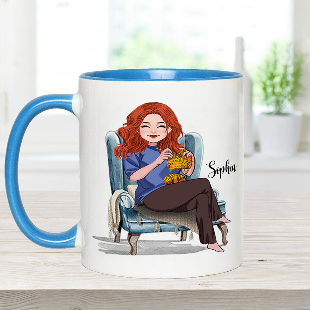 I'm A Hooker On My Spare Time - Personalized Crocheting Accent Mug