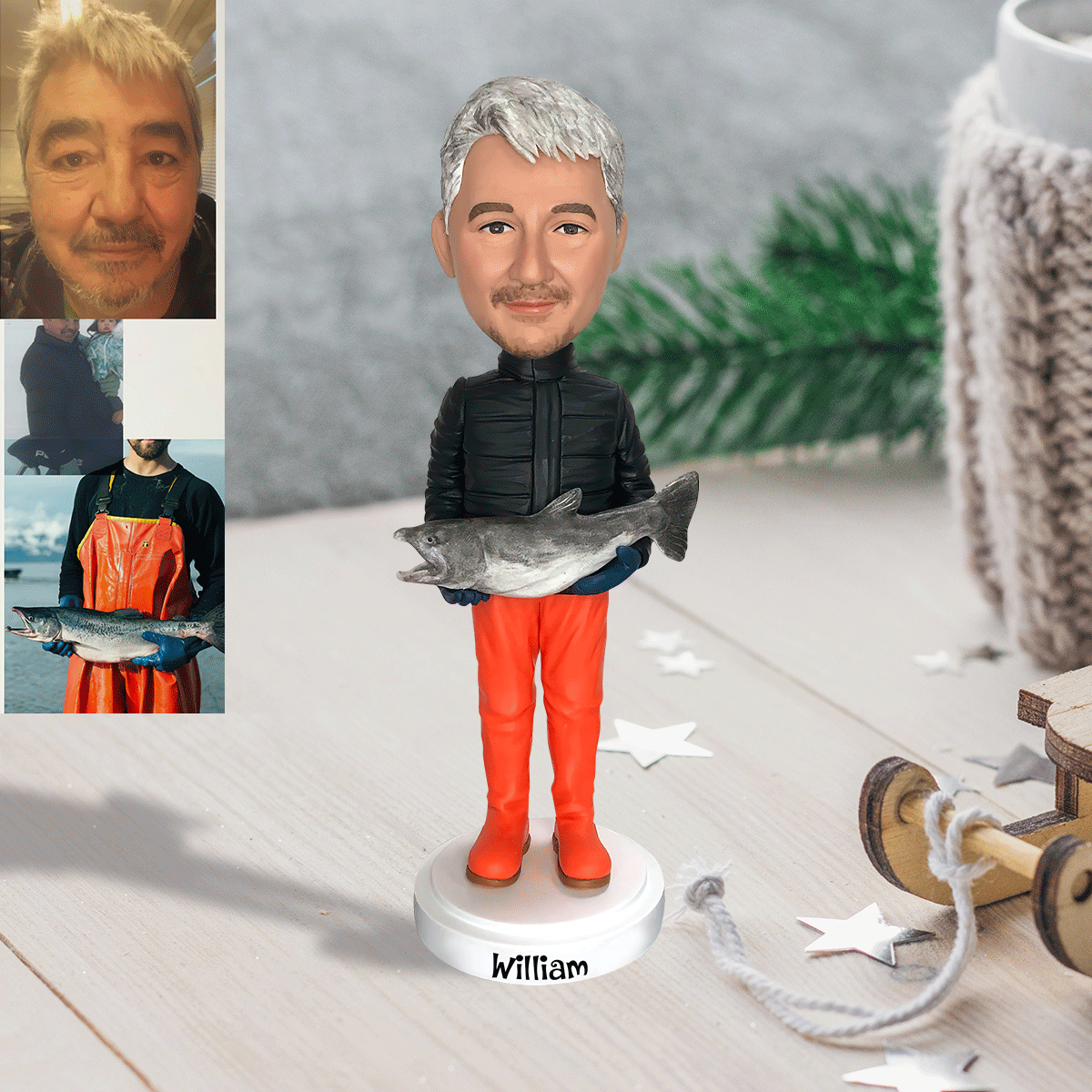 Fishing Bobblehead - Personalized Fishing Bobblehead