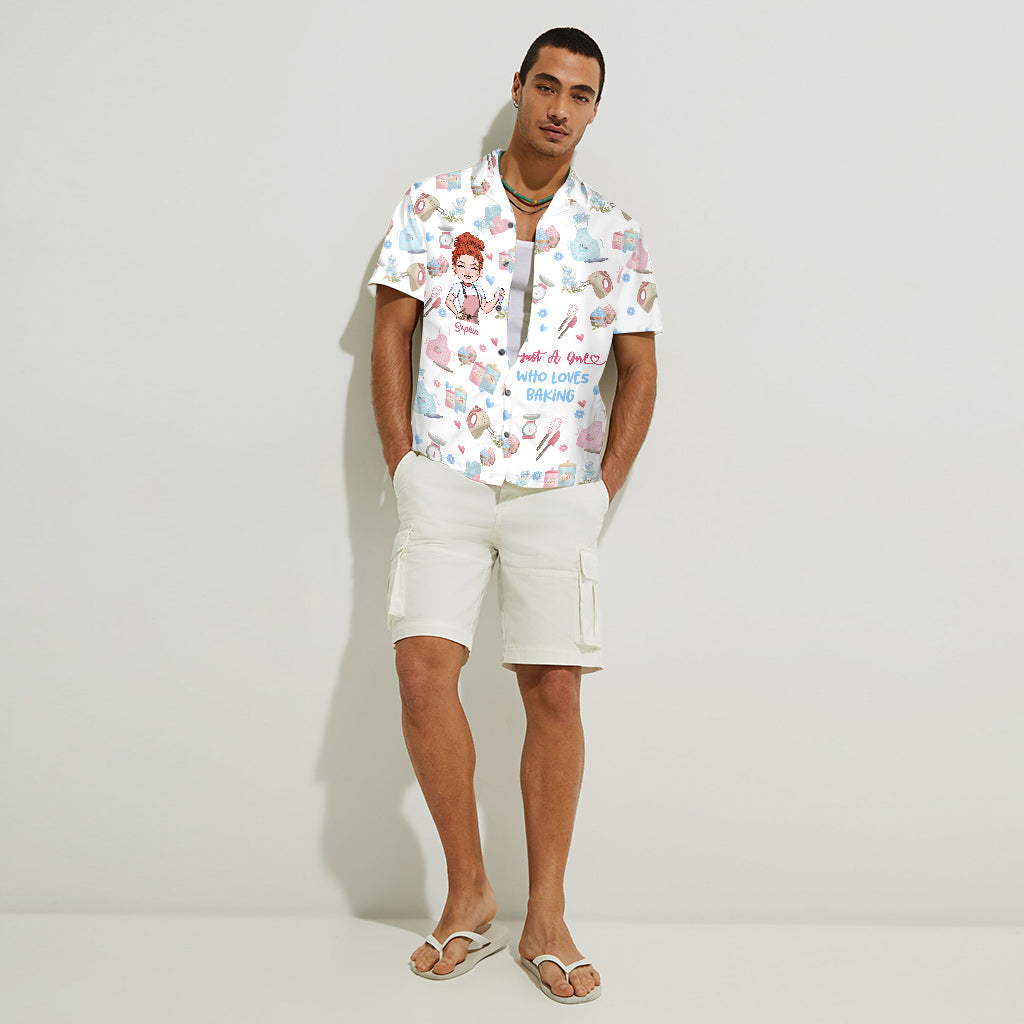 Just A Girl Who Loves Baking - Personalized Baking Hawaiian Shirt