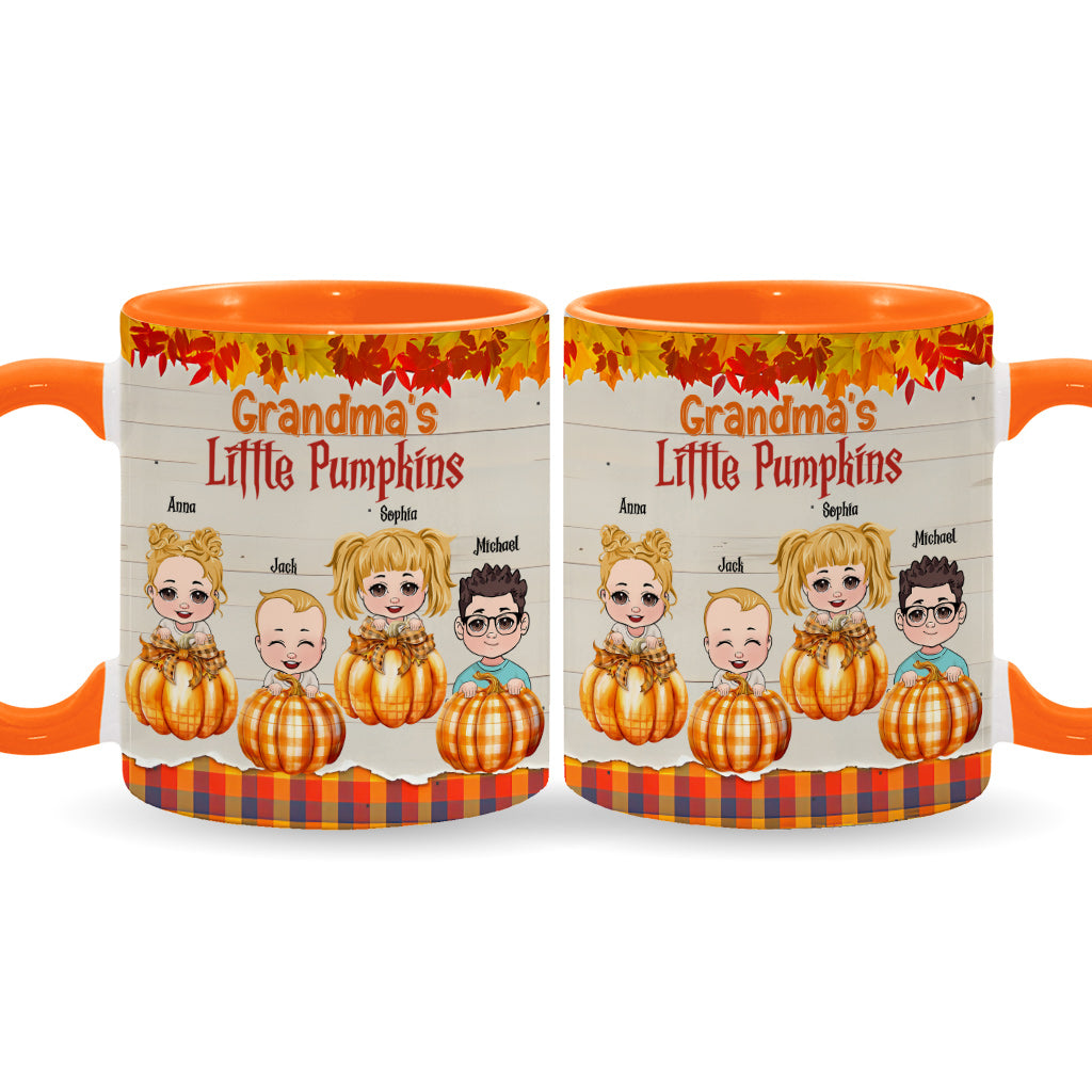 Grandma’s Little Pumpkins - Personalized Grandma Accent Mug