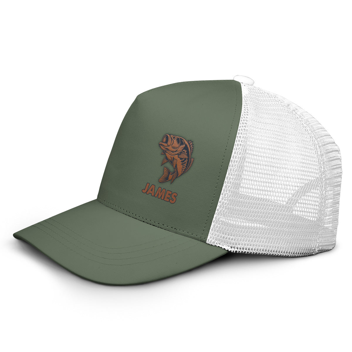 Bass Fishing Hat - Personalized Fishing Trucker Hat