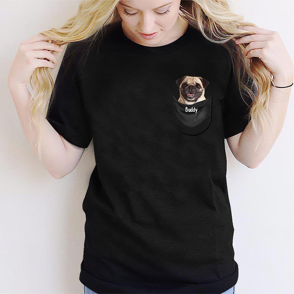 Cute Pet In The Pocket - Personalized Dog T-shirt And Hoodie