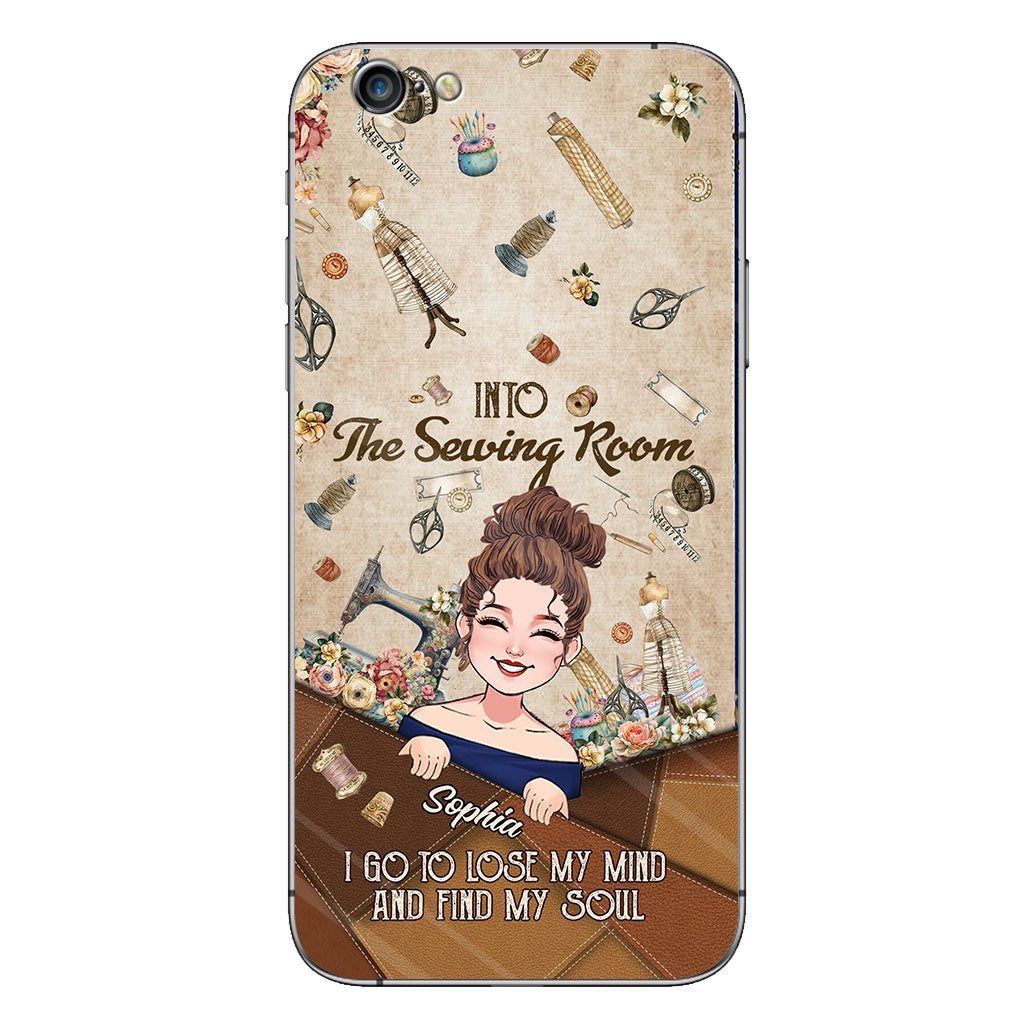 And Into The Sewing Room I Go - Personalized Sewing Phone Case