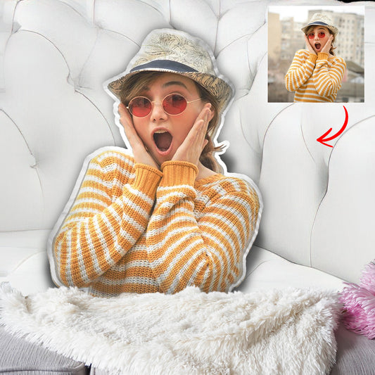 Custom Photo Humanoid - Personalized Aunt Shaped Pillow