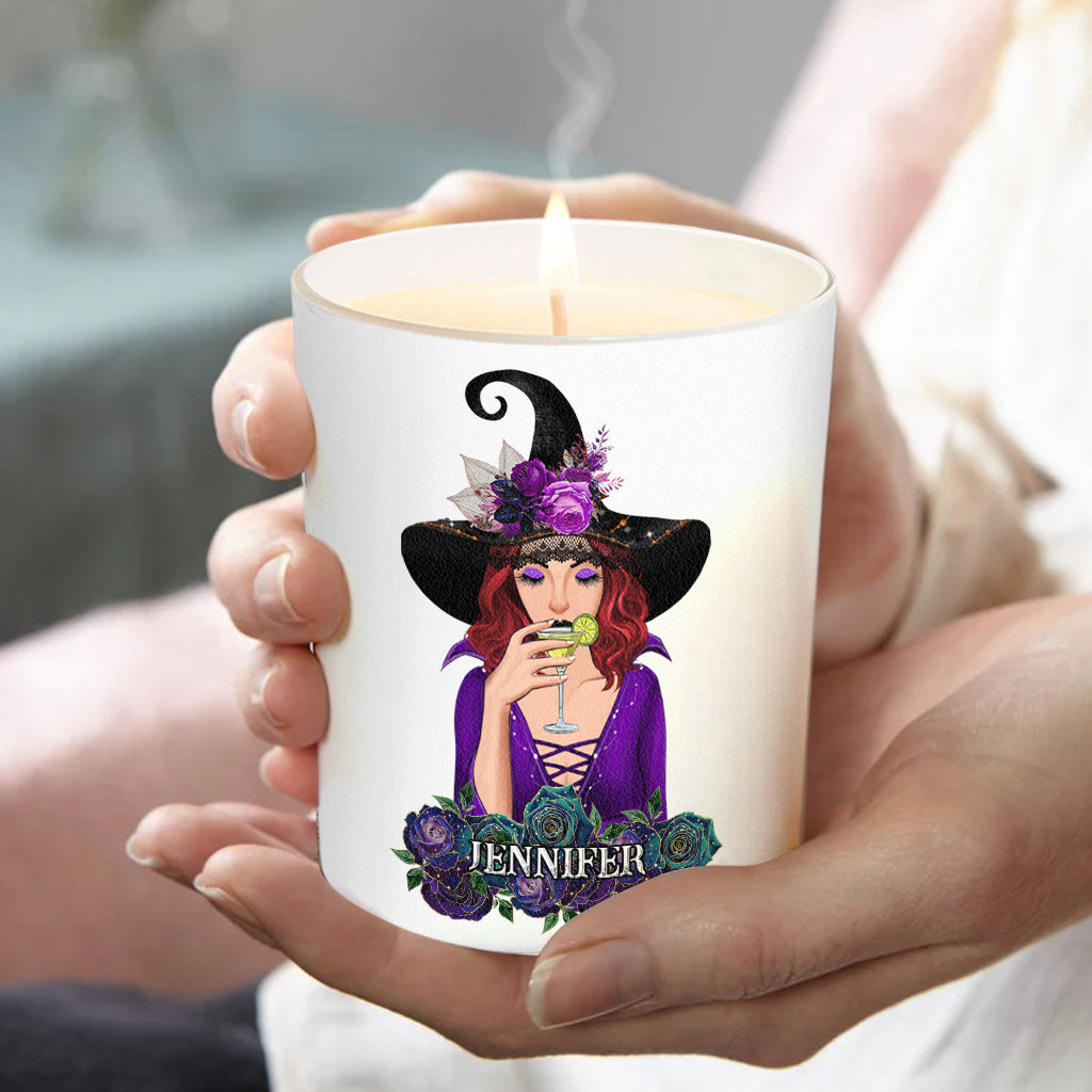 Don't F With My Energy - Personalized Witch Candle With Wooden Lid