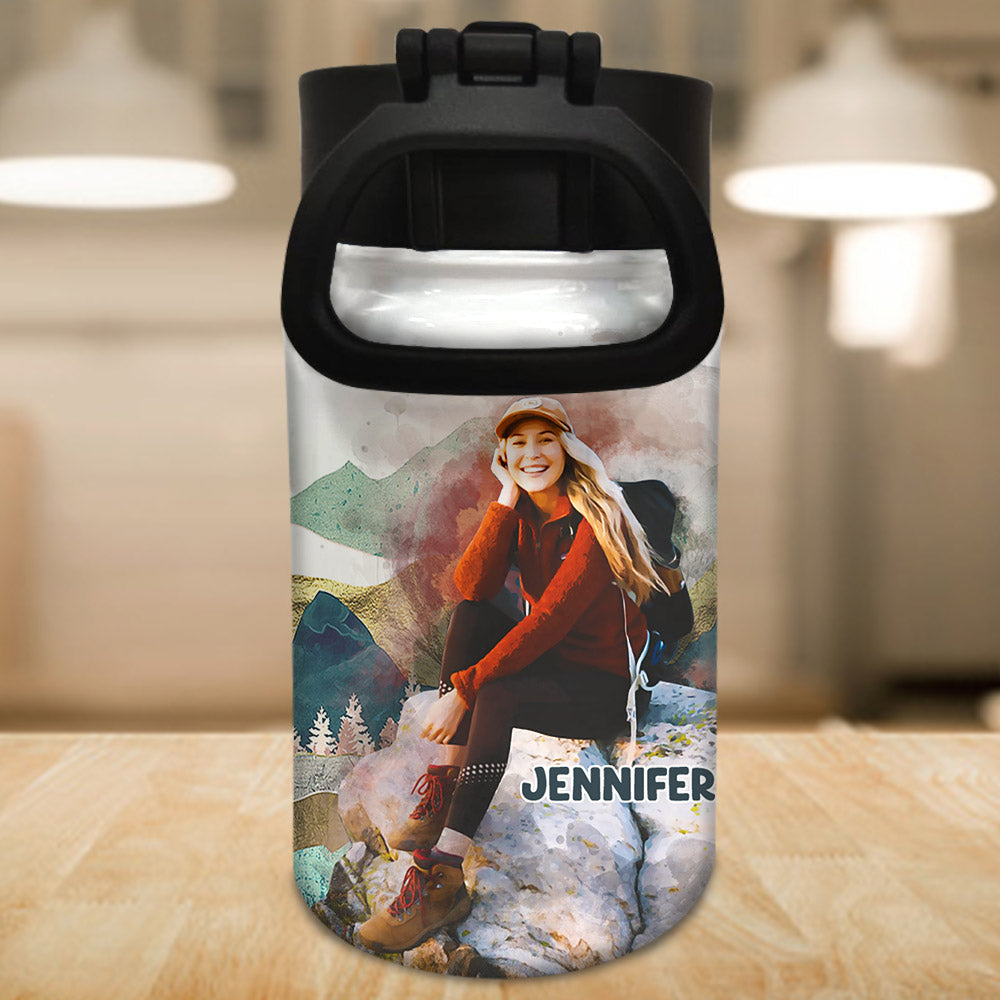 And The Wise One Said - Personalized Hiking Kids Water Bottle