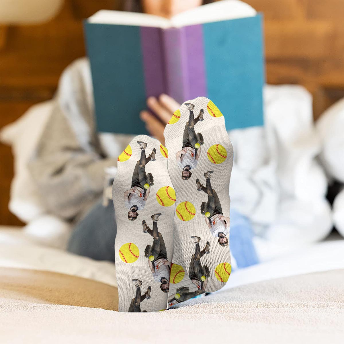 Their Coach Warned - Personalized Softball Socks