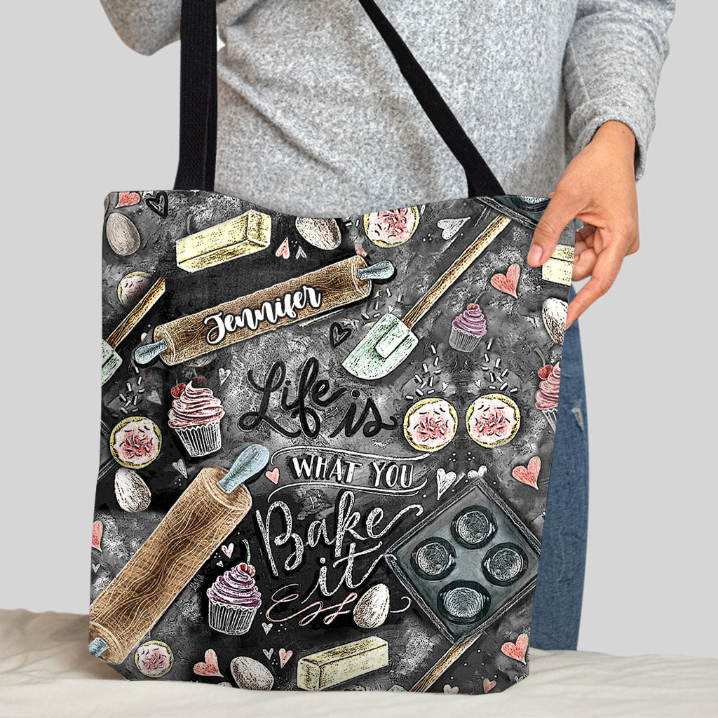 Life Is What You Bake It - Personalized Baking Tote Bag