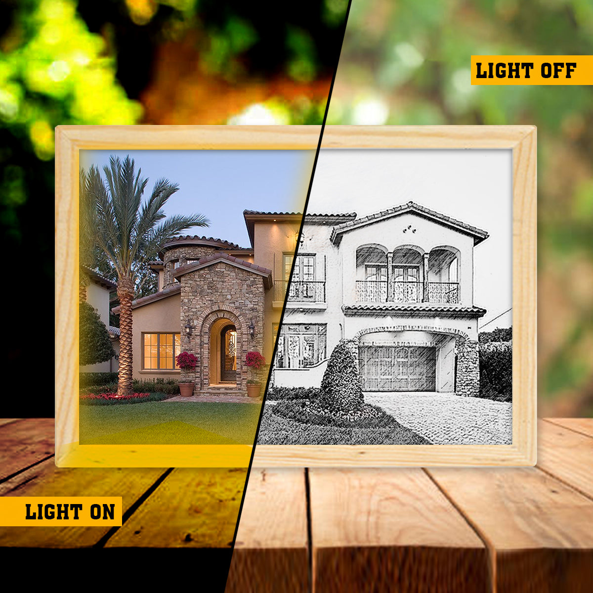 Our Home - Personalized Housewarming Light Photo Frame