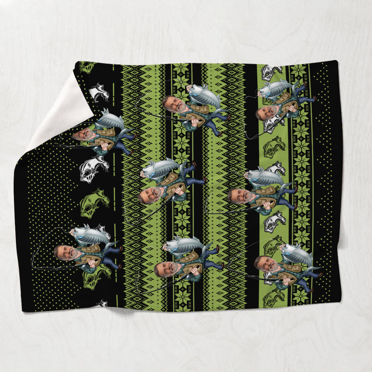Love Fishing - Personalized Fishing Blanket