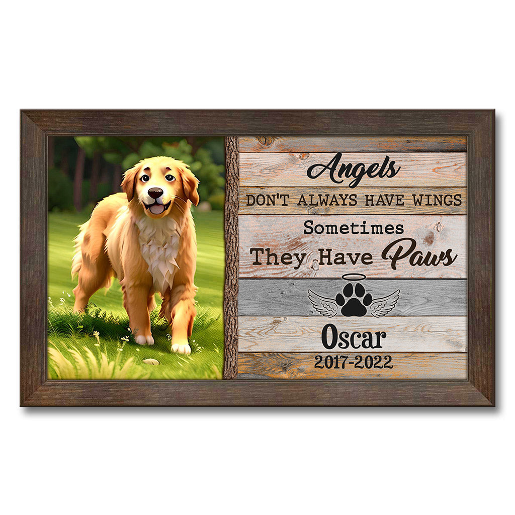 Angels Don't Always Have Wings - Personalized Dog Canvas And Poster